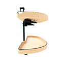 REV A SHELF : Two-Tier Craftsman Collection Maple Girasolo w/ Soft-Close and Black Accents for Right Opening/Blind Left Corner Cabinet - 18" Opening