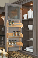 REV A SHELF : Wood Wall Cabinet Adjustable Spice Rack