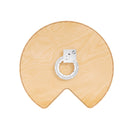 REV A SHELF : 28” Craftsman Collection Solid Maple Kidney-Shaped Lazy Susan for Corner Base Cabinets w/ Swivel Bearing and Black Accents
