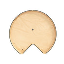 REV A SHELF : 28” Craftsman Collection Solid Maple Kidney-Shaped Lazy Susan for Corner Base Cabinets w/ Swivel Bearing and Black Accents