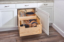 REV A SHELF : Wood Base Cabinet Cookware Pullout Organizer w/ Soft-Close