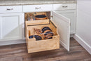 REV A SHELF : Wood Base Cabinet Cookware Pullout Organizer w/ Soft-Close
