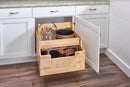 REV A SHELF : Wood Base Cabinet Cookware Pullout Organizer w/ Soft-Close