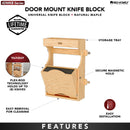 REV A SHELF : Wood Door Mount Tip-Out Knife Storage Organizer