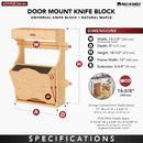 REV A SHELF : Wood Door Mount Tip-Out Knife Storage Organizer