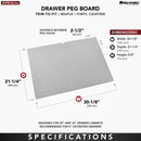 REV A SHELF : Wood Trim-to-Fit Drawer Peg Board Insert with Vinyl Coating