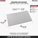 REV A SHELF : Wood Trim-to-Fit Drawer Peg Board Insert with Vinyl Coating