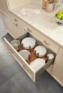 REV A SHELF : Walnut Trim-to-Fit Drawer Peg Board Insert with Wooden Pegs