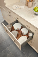 REV A SHELF : Walnut Trim-to-Fit Drawer Peg Board Insert with Wooden Pegs