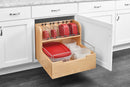 REV A SHELF : Wood Base Cabinet Food Storage Container Pullout Organizer w/ Soft-Close