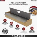 REV A SHELF : 16" Gray Foil Wrap Insert w/ Sliding Cutting Blade