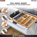 REV A SHELF : 16” Black Foil Wrap Insert w/ Sliding Cutting Blade