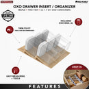 REV A SHELF : Maple OXO Drawer Insert Organizer for 18” Base Cabinet Deep Drawers