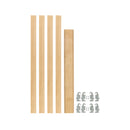 REV A SHELF : (4) 19-11/16” x 1-1/8” Wood Pilaster System Uprights - 2 Pilaster hdw sets