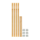 REV A SHELF : (4) 27-¼” x 1-1/8” Wood Pilaster System Uprights - 3 Pilaster Hdw sets