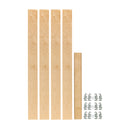 REV A SHELF : (4) 27-1/4" x 2-3/8" Wood pilaster system uprights - 3 Pilaster hdw sets
