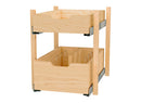 REV A SHELF : Natural Maple Pilaster Kit w/ BLUM Soft-Close for 18" Drawer/Door Base (1) Standard and (1) Tall Drawer Box, 19-11/16 x 1-1/8" Uprights