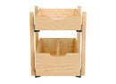 REV A SHELF : Natural Maple Pilaster Kit w/ BLUM Soft-Close for 18" Drawer/Door Base (1) Standard and (1) Tall Drawer Box, 19-11/16 x 1-1/8" Uprights