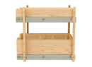 REV A SHELF : Natural Maple Pilaster Kit w/ BLUM Soft-Close for 18" Drawer/Door Base (1) Standard and (1) Tall Drawer Box, 19-11/16 x 1-1/8" Uprights