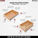 REV A SHELF : Natural Maple Pilaster Kit w/ BLUM Soft-Close for 18" Drawer/Door Base (1) Standard and (1) Tall Drawer Box, 19-11/16 x 1-1/8" Uprights