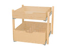 REV A SHELF : Natural Maple Pilaster Kit w/ BLUM Soft-Close for 24" Drawer/Door Base (1) Standard and (1) Tall Drawer Box, 19-11/16 x 1-1/8" Uprights