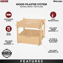 REV A SHELF : Natural Maple Pilaster Kit w/ BLUM Soft-Close for 24" Drawer/Door Base (1) Standard and (1) Tall Drawer Box, 19-11/16 x 1-1/8" Uprights