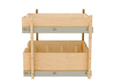 REV A SHELF : Natural Maple Pilaster Kit w/ BLUM Soft-Close for 24" Drawer/Door Base (1) Standard and (1) Tall Drawer Box, 19-11/16 x 1-1/8" Uprights