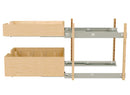 REV A SHELF : Natural Maple Pilaster Kit w/ BLUM Soft-Close for 24" Drawer/Door Base (1) Standard and (1) Tall Drawer Box, 19-11/16 x 1-1/8" Uprights