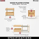 REV A SHELF : Natural Maple Pilaster Kit w/ BLUM Soft-Close for 24" Drawer/Door Base (1) Standard and (1) Tall Drawer Box, 19-11/16 x 1-1/8" Uprights