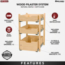 REV A SHELF : Natural Maple Pilaster Kit w/ BLUM Soft-Close for 18" Full-Height Base (2) Standard and (1) Tall Drawer Box, 27-1/4 x 1-1/8" Uprights