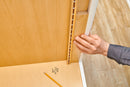 REV A SHELF : Natural Maple Pilaster Kit w/ BLUM Soft-Close for 18" Full-Height Base (2) Standard and (1) Tall Drawer Box, 27-1/4 x 1-1/8" Uprights
