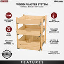 REV A SHELF : Natural Maple Pilaster Kit w/ BLUM Soft-Close for 24" Full-Height Base (2) Standard and (1) Tall Drawer Box, 27-1/4 x 1-1/8" Uprights