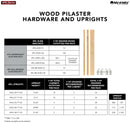 REV A SHELF : 1-1/8" Wood Pilaster System Uprights - 42-5/16”