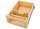 REV A SHELF : Natural Maple Paper Towel Drawer System w/ BLUM Soft-Close Slides for 18” Base Cabinets