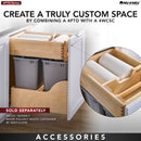 REV A SHELF : Walnut Paper Towel Drawer System w/ BLUM Soft-Close Slides for 18” Base Cabinets