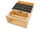 REV A SHELF : Natural Maple Paper Towel and Foil Wrap Tiered Drawer System w/o Slides for 18” Base Cabinets