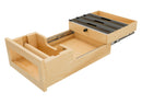 REV A SHELF : Natural Maple Paper Towel and Foil Wrap Tiered Drawer System w/o Slides for 18” Base Cabinets