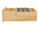 REV A SHELF : Natural Maple Paper Towel and Foil Wrap Tiered Drawer System w/o Slides for 18” Base Cabinets
