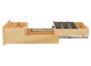REV A SHELF : Natural Maple Paper Towel and Foil Wrap Tiered Drawer System w/o Slides for 18” Base Cabinets