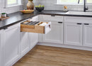 REV A SHELF : Natural Maple Paper Towel and Foil Wrap Tiered Drawer System w/ BLUM Soft-Close Slides for 18” Base Cabinets