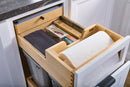 REV A SHELF : Natural Maple Paper Towel and Foil Wrap Tiered Drawer System w/ BLUM Soft-Close Slides for 18” Base Cabinets