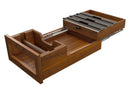 REV A SHELF : Walnut Paper Towel and Foil Wrap Tiered Drawer System w/o Slides for 18” Base Cabinets