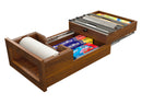REV A SHELF : Walnut Paper Towel and Foil Wrap Tiered Drawer System w/o Slides for 18” Base Cabinets