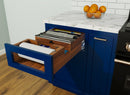 REV A SHELF : Walnut Paper Towel and Foil Wrap Tiered Drawer System w/ BLUM Soft-Close Slides for 18" Base Cabinets