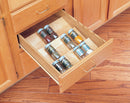 REV A SHELF : Wood Trim-to-Fit Spice Drawer Insert Organizer