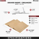 REV A SHELF : Tall Wood Spice Drawer Insert - 18" Cabinet