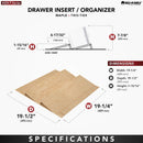 REV A SHELF : Tall Wood Spice Drawer Insert - 24" Cabinet