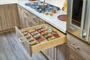 REV A SHELF : Walnut Trim-to-Fit Spice Drawer Insert Organizer