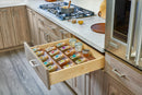 REV A SHELF : Walnut Trim-to-Fit Spice Drawer Insert Organizer