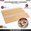 REV A SHELF : Walnut Trim-to-Fit Spice Drawer Insert Organizer